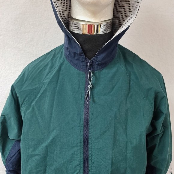 Catalina Womens Medium Green Hooded 1/2 Zip Kangaroo Pocket Hoodie Windbreaker - Picture 3 of 14